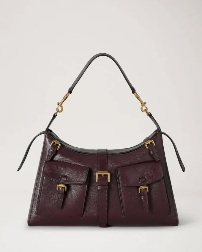 Roxanne Shoulder Bag Oxblood High Shine Leather Roxanne Shoulder Bag Oxblood High Shine Leather