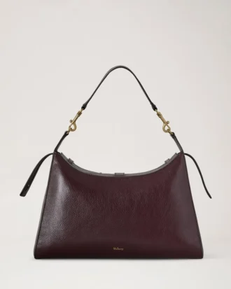 Roxanne Shoulder Bag Oxblood High Shine Leather