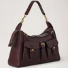 Roxanne Shoulder Bag Oxblood High Shine Leather Roxanne Shoulder Bag Oxblood High Shine Leather