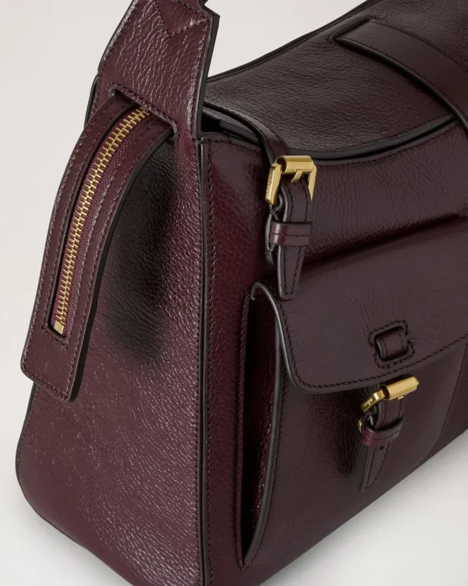 Roxanne Shoulder Bag Oxblood High Shine Leather Roxanne Shoulder Bag Oxblood High Shine Leather