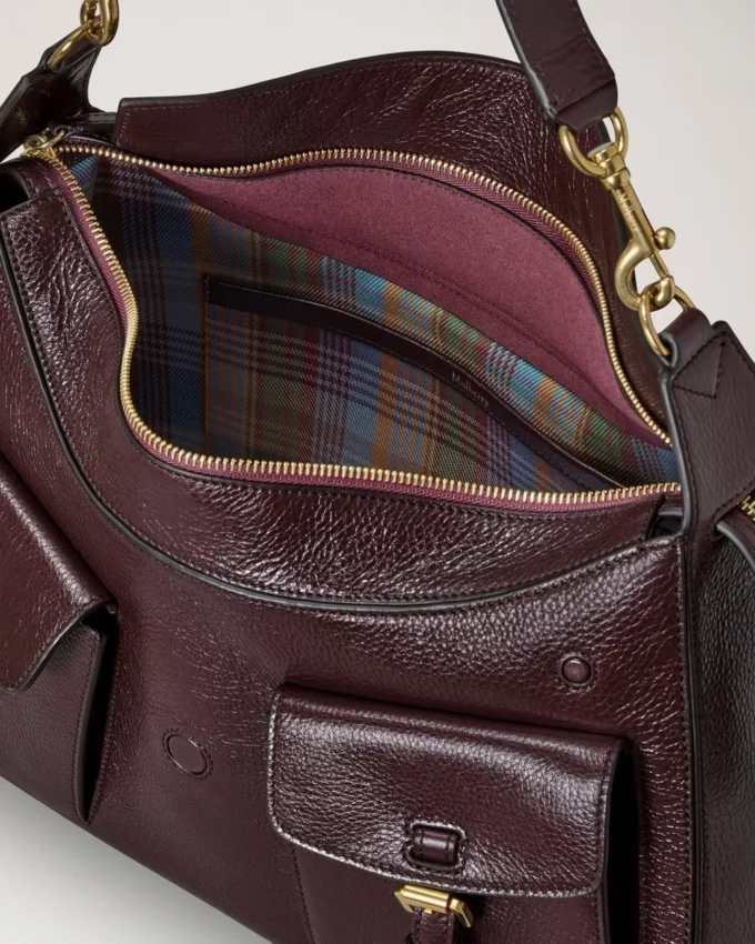 Roxanne Shoulder Bag Oxblood High Shine Leather Roxanne Shoulder Bag Oxblood High Shine Leather