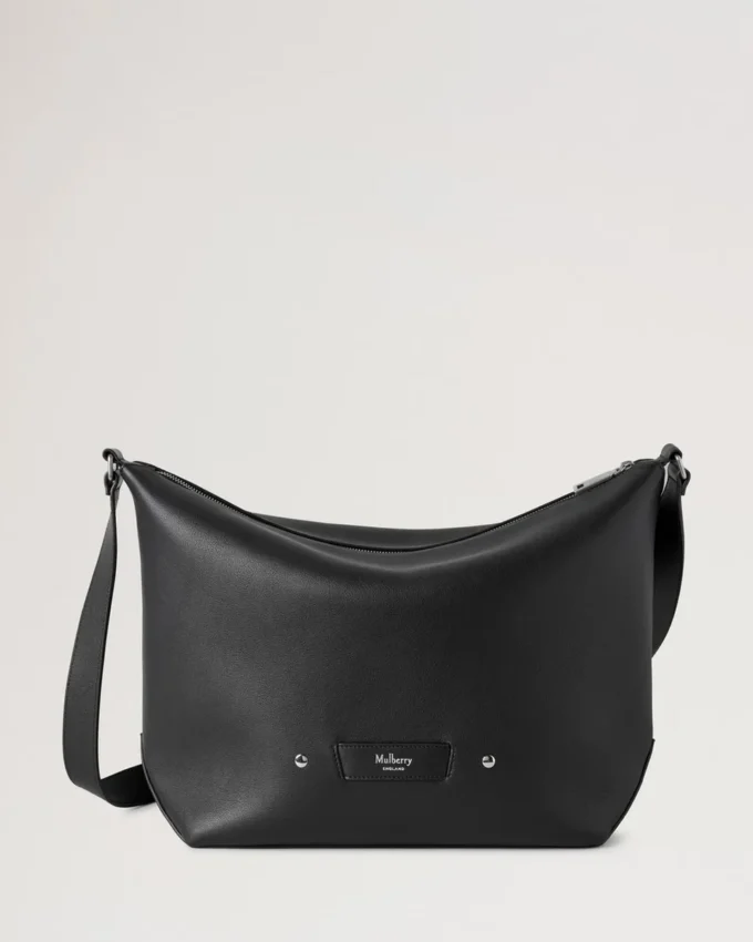 Rye Messenger Black Supple Calf Men Rye Messenger Black Supple Calf Men