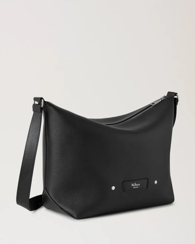 Rye Messenger Black Supple Calf Men Rye Messenger Black Supple Calf Men