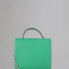 Sadie Square Pre-Loved Lawn Green Silky Calf Pre-Loved Bags