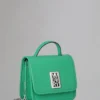 Sadie Square Pre-Loved Lawn Green Silky Calf Pre-Loved Bags