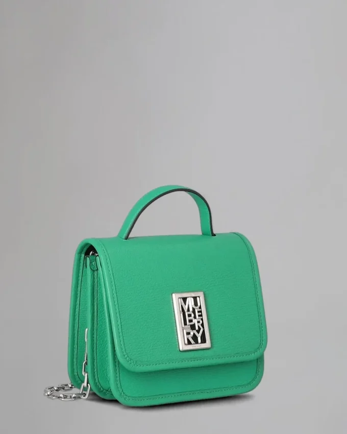 Sadie Square Pre-Loved Lawn Green Silky Calf Pre-Loved Bags