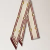 Skinny Scarf – Belted Border Cream Recycled Polyester