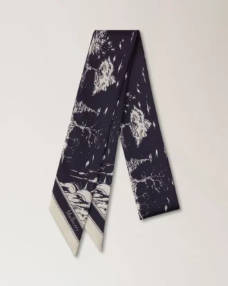 Skinny Scarf – British Park Deep Aubergine Recycled Polyester