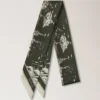 Skinny Scarf – British Park Juniper Green Recycled Polyester
