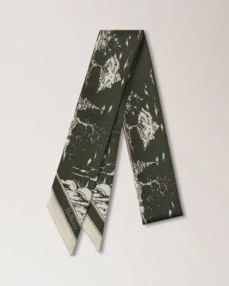 Skinny Scarf – British Park Juniper Green Recycled Polyester