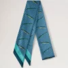 Skinny Scarf – Fishing Lure Marina Blue Recycled Polyester