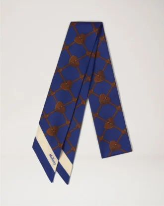 Skinny Scarf – Heart Pockets Pigment Blue Recycled Polyester