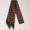 Skinny Scarf – Leopard Ebony Recycled Polyester