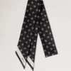 Skinny Scarf – Mulberry Tree Black Recycled Polyester Skinny Scarf – Mulberry Tree Black Recycled Polyester