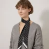 Skinny Scarf – Mulberry Tree Black Recycled Polyester Skinny Scarf – Mulberry Tree Black Recycled Polyester