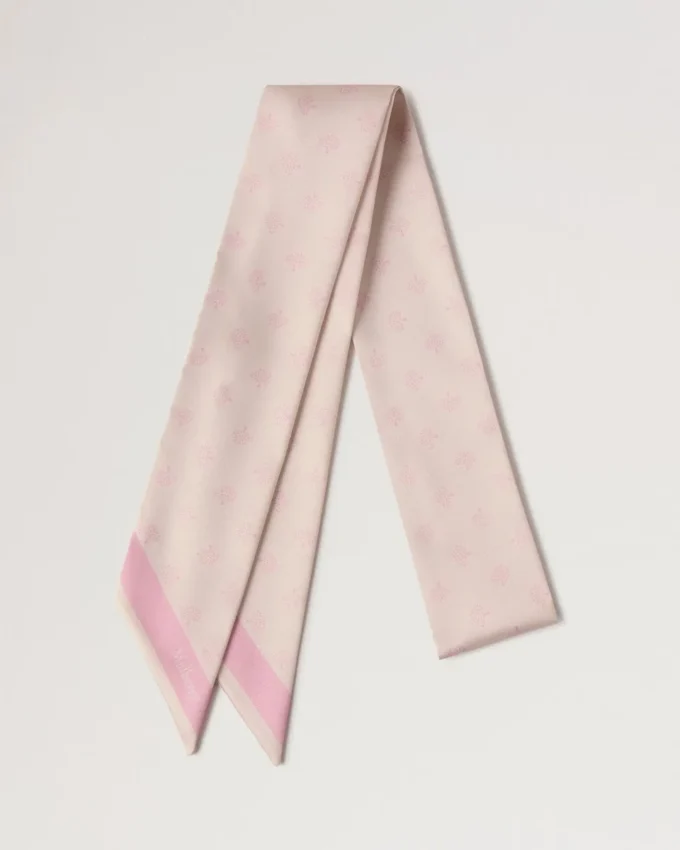 Skinny Scarf – Mulberry Tree Blossom Pink Recycled Polyester Skinny Scarf – Mulberry Tree Blossom Pink Recycled Polyester