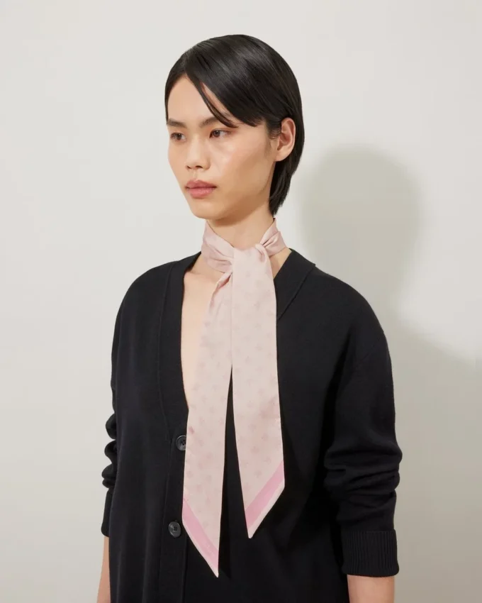 Skinny Scarf – Mulberry Tree Blossom Pink Recycled Polyester Skinny Scarf – Mulberry Tree Blossom Pink Recycled Polyester