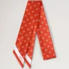 Skinny Scarf – Mulberry Tree Coral Orange Recycled Polyester