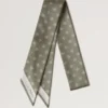 Skinny Scarf – Mulberry Tree Linen Green Recycled Polyester