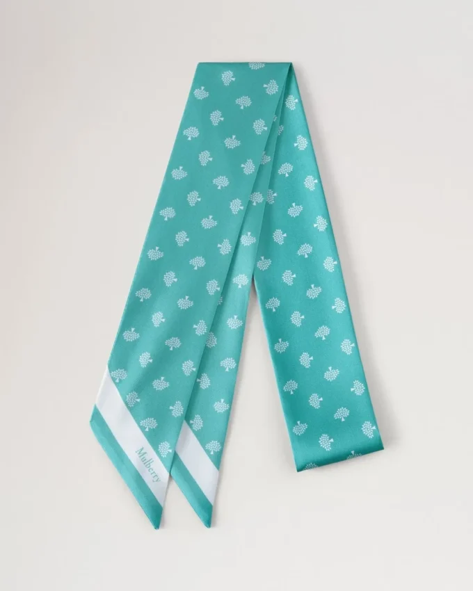 Skinny Scarf – Mulberry Tree Marina Blue Recycled Polyester