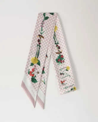 Skinny Scarf – Riverside Floral Blossom Pink Recycled Polyester