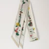 Skinny Scarf – Riverside Floral Eggshell Recycled Polyester Skinny Scarf – Riverside Floral Eggshell Recycled Polyester