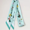 Skinny Scarf – Riverside Floral Marina Blue Recycled Polyester