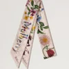 Skinny Scarf – Wild Floral Blossom Pink Recycled Polyester