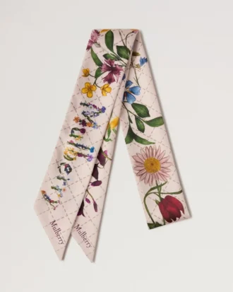 Skinny Scarf – Wild Floral Blossom Pink Recycled Polyester