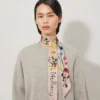 Skinny Scarf – Wild Floral Blossom Pink Recycled Polyester