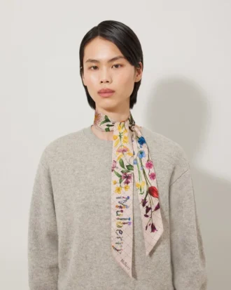 Skinny Scarf – Wild Floral Blossom Pink Recycled Polyester
