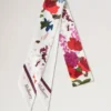 Skinny Scarf – Winter Floral Eggshell Recycled Polyester Skinny Scarf – Winter Floral Eggshell Recycled Polyester