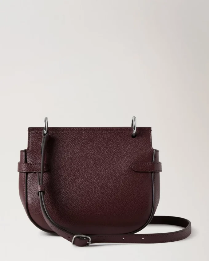 Small Amberley Satchel Black Cherry Small Classic Grain