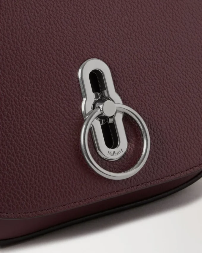 Small Amberley Satchel Black Cherry Small Classic Grain