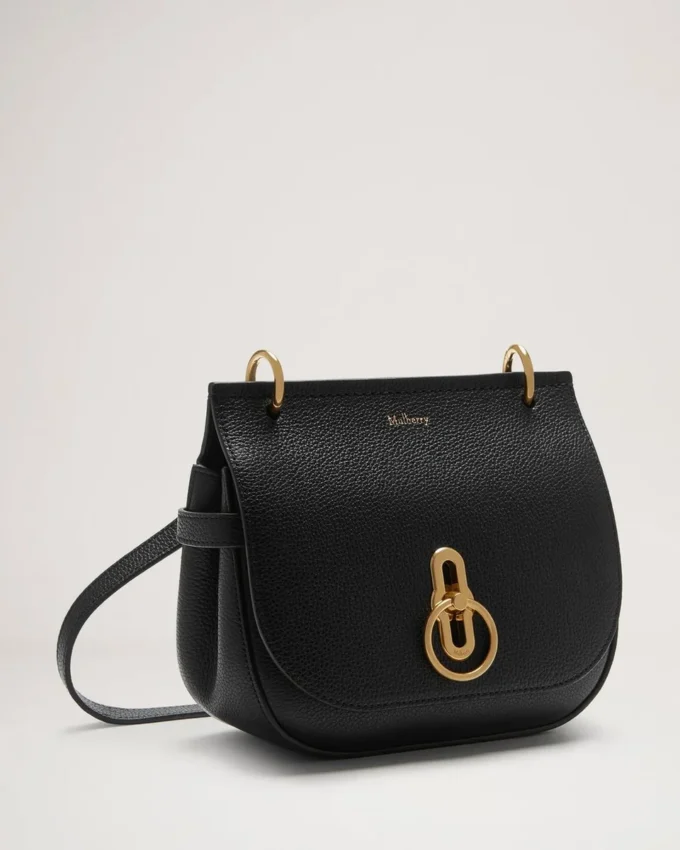 Small Amberley Satchel Black Small Classic Grain