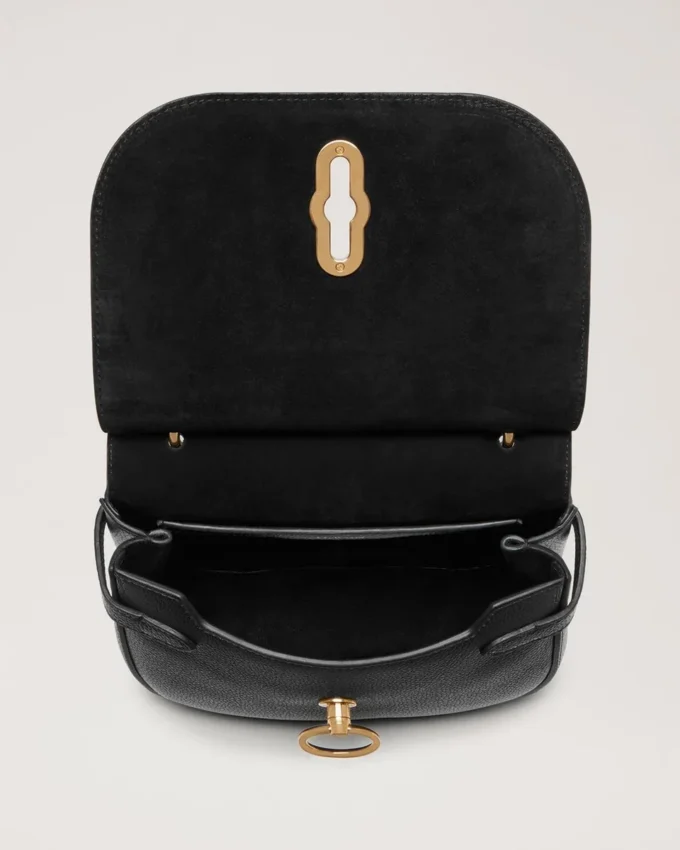Small Amberley Satchel Black Small Classic Grain