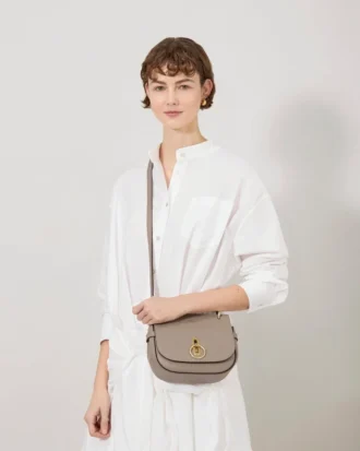 Small Amberley Satchel Cashmere Taupe Small Classic Grain