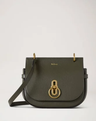 Small Amberley Satchel Juniper Green Small Classic Grain