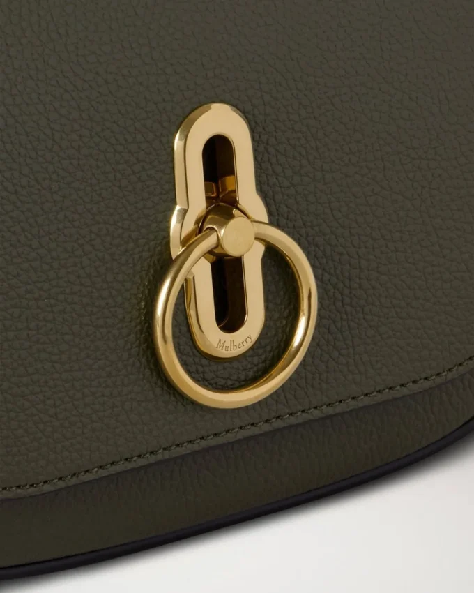 Small Amberley Satchel Juniper Green Small Classic Grain