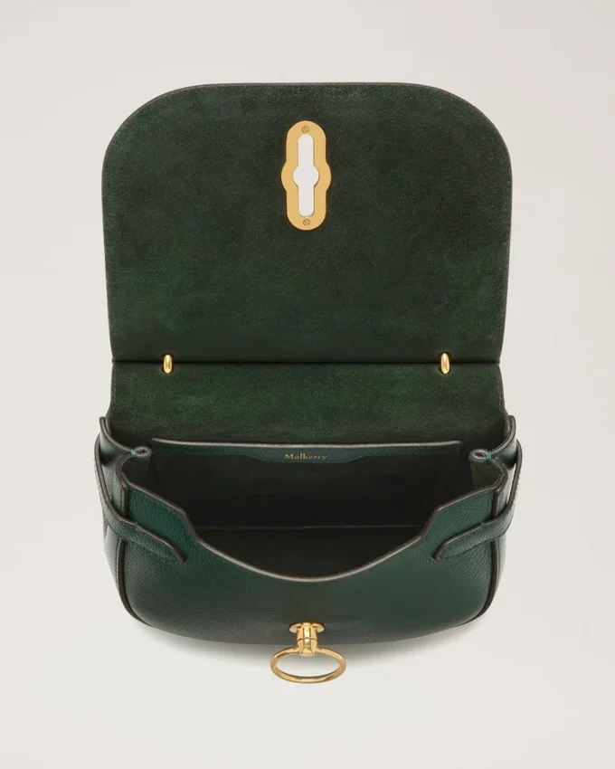 Small Amberley Satchel Mulberry Green Small Classic Grain