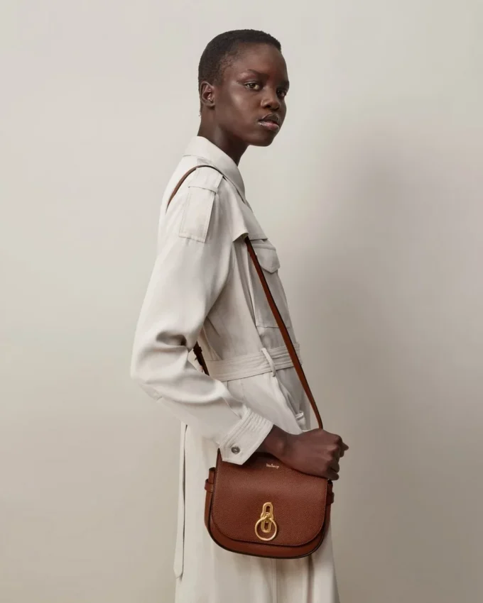 Small Amberley Satchel Oak Two-Tone Small Classic Grain