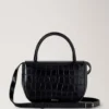Small Amberley Top Handle Black Shiny Small Croc Small Amberley Top Handle Black Shiny Small Croc