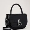Small Amberley Top Handle Black Shiny Small Croc Small Amberley Top Handle Black Shiny Small Croc