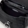 Small Amberley Top Handle Black Shiny Small Croc Small Amberley Top Handle Black Shiny Small Croc