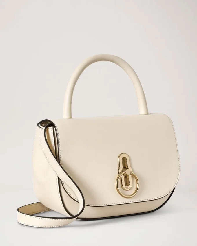 Small Amberley Top Handle Eggshell Buttery Nappa Small Amberley Top Handle Eggshell Buttery Nappa