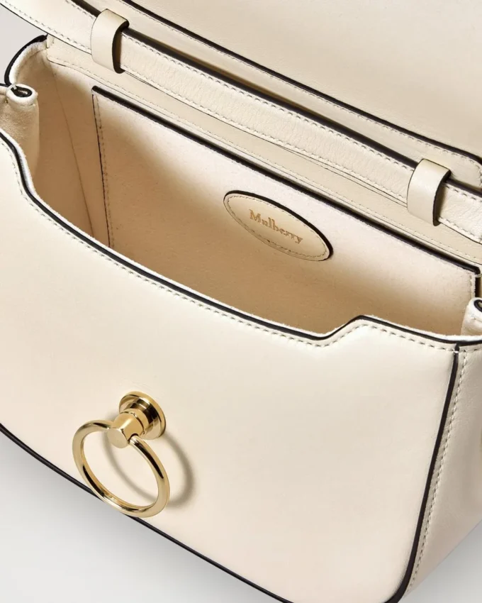Small Amberley Top Handle Eggshell Buttery Nappa Small Amberley Top Handle Eggshell Buttery Nappa