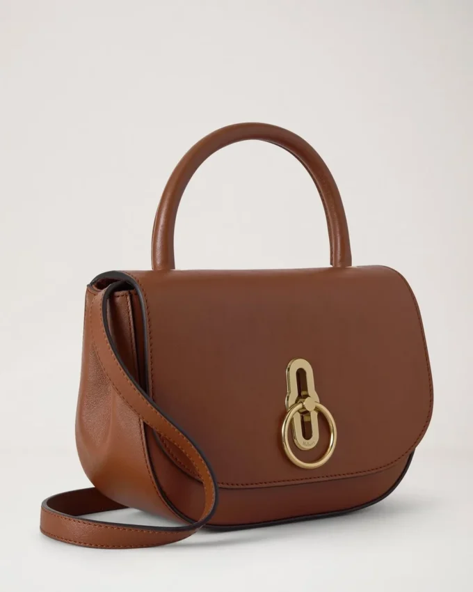 Small Amberley Top Handle Oak Supple Smooth Leather Small Amberley Top Handle Oak Supple Smooth Leather