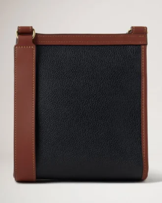 Small Antony Black & Cognac Bioveg Scotchgrain & Flat Calf