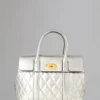 Small Bayswater Pre-Loved Light Silver Quilted Smooth Calf Small Bayswater Pre-Loved Light Silver Quilted Smooth Calf