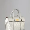 Small Bayswater Pre-Loved Light Silver Quilted Smooth Calf Small Bayswater Pre-Loved Light Silver Quilted Smooth Calf